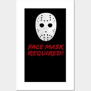 Jason face mask required Posters and Art